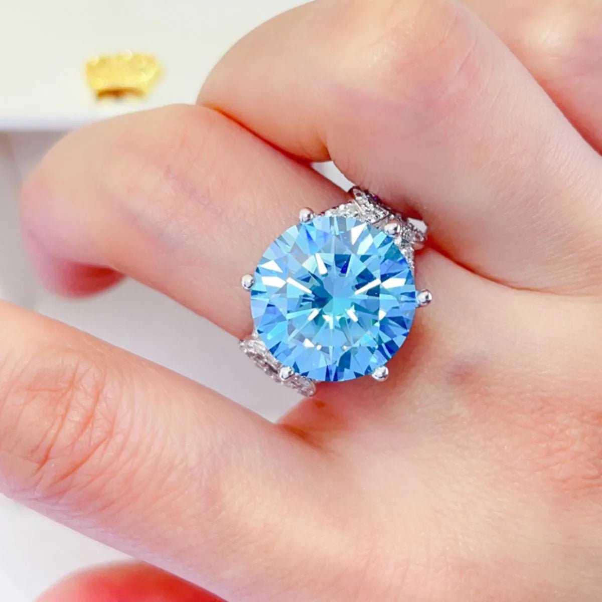 10 Carat Moissanite 925 Sterling Silver Ring - Coolpeacock