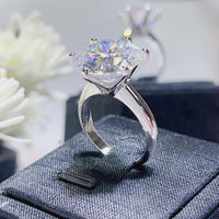 10 Carat Moissanite 925 Sterling Silver Ring - Coolpeacock