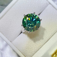 10 Carat Moissanite 925 Sterling Silver Ring - Coolpeacock