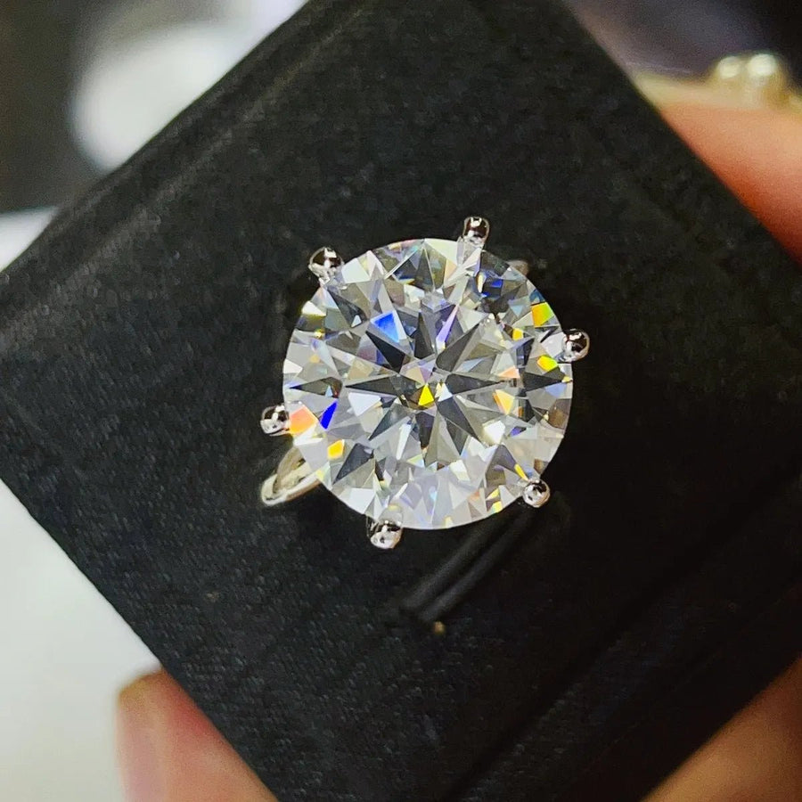 10 Carat Moissanite 925 Sterling Silver Ring - Coolpeacock