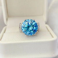 10 Carat Moissanite 925 Sterling Silver Ring - Coolpeacock