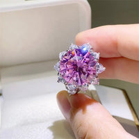 10 Carat Moissanite Zircon 925 Sterling Silver Ring - Coolpeacock