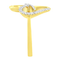 14KT Yellow Gold 1/10 ctw. Diamond Heart Shape Ring (K-L, I1-I2)
