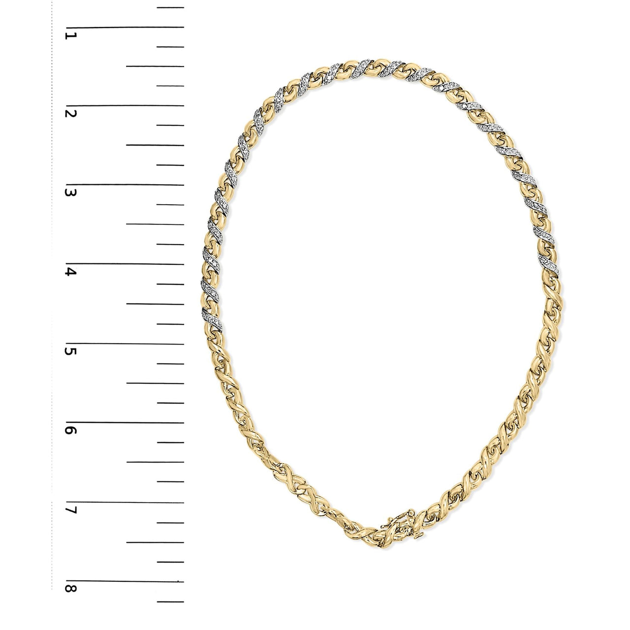 10K Yellow Gold 1 cttw Diamond Riviera Statement Pendant Necklace (J-K, I2-I3) - KIAHMILLA