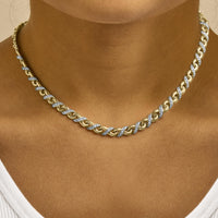 10K Yellow Gold 1 cttw Diamond Riviera Statement Pendant Necklace (J-K, I2-I3) - KIAHMILLA