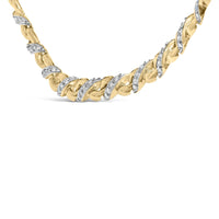 10K Yellow Gold 1 cttw Diamond Riviera Statement Pendant Necklace (J-K, I2-I3) - KIAHMILLA