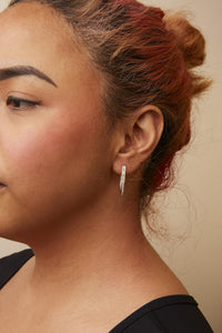 10K Yellow Gold 1.00 Cttw Round and Baguette-Cut Diamond U-Hoop Earrings (H-I Color, SI2-I1 Clarity) - KIAHMILLA