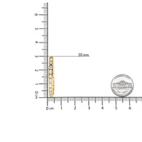 10K Yellow Gold 1.00 Cttw Round and Baguette-Cut Diamond U-Hoop Earrings (H-I Color, SI2-I1 Clarity) - KIAHMILLA