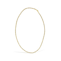 Men's Solid 10K Yellow Gold 3.2mm Light Rope Chain Necklace