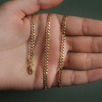 14k Two Tone Gold Pave Curb Chain (3.60 mm) - KIAHMILLA