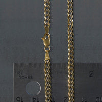14k Two Tone Gold Pave Curb Chain (3.60 mm) - KIAHMILLA