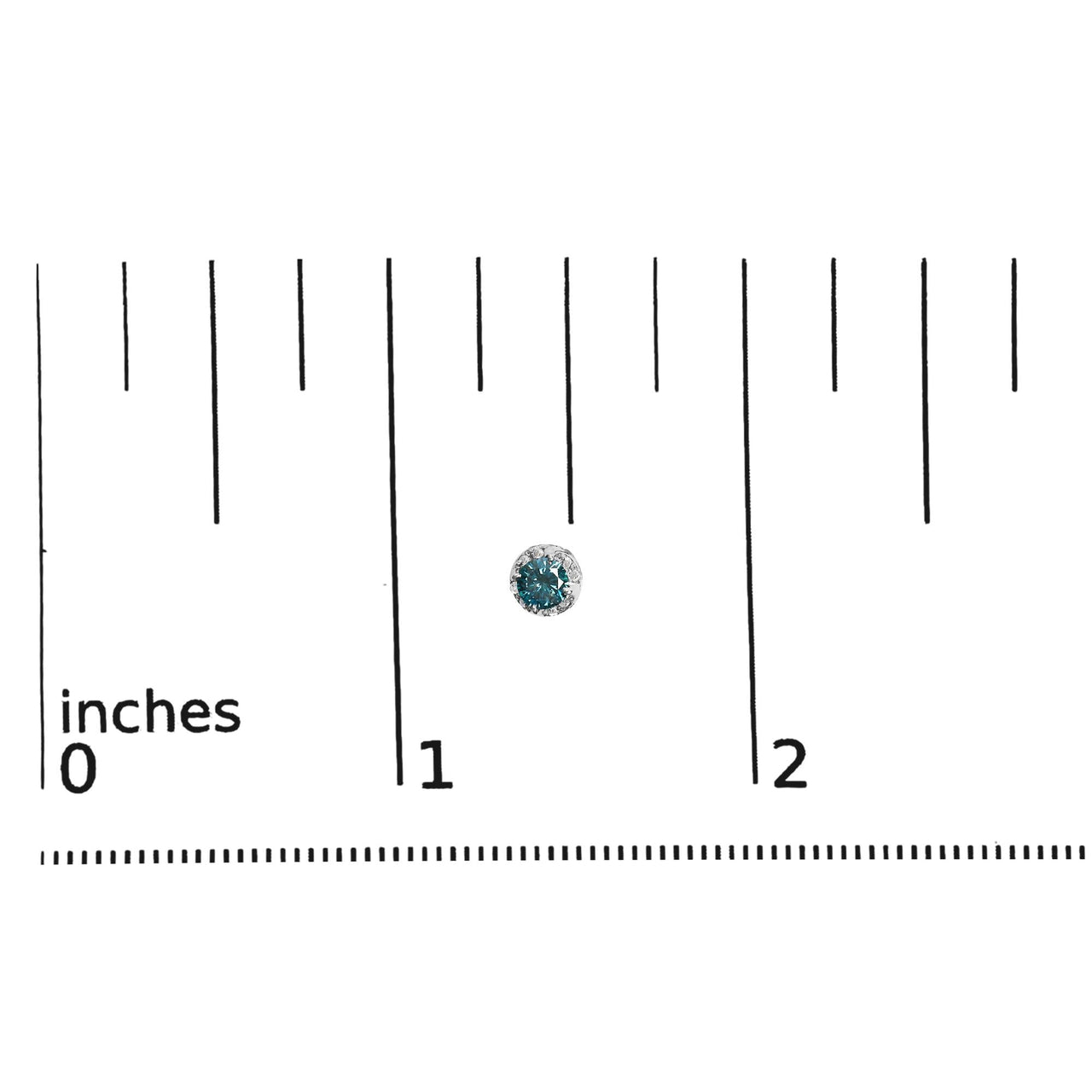 14K White Gold 1/2 cttw White and Treated Blue Round Diamond Earrings (I-J I2-I3) - KIAHMILLA