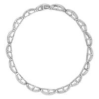 14K White Gold 3 1/5 Cttw Channel Set Diamond Double Row Tennis Bracelet (H-I Color, I1-I2 Clarity) - 7