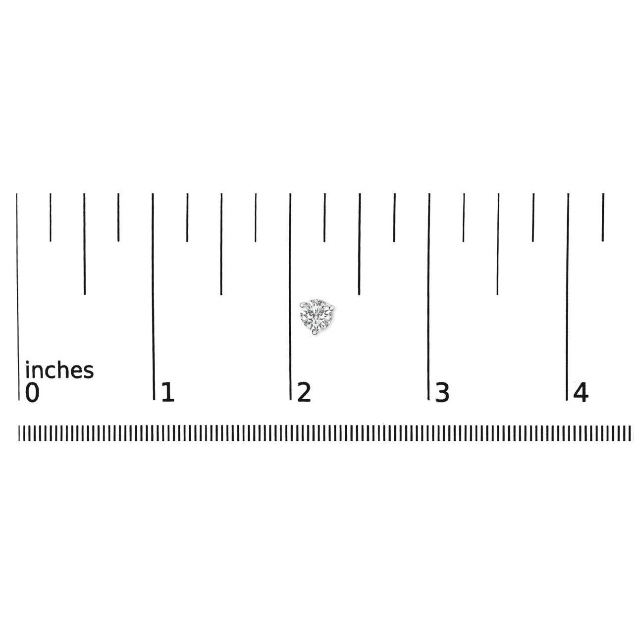 14K White Gold 3-Prong Martini Set Brilliant Round-Cut Solitaire Lab Grown Diamond Screwback Stud Earrings - KIAHMILLA