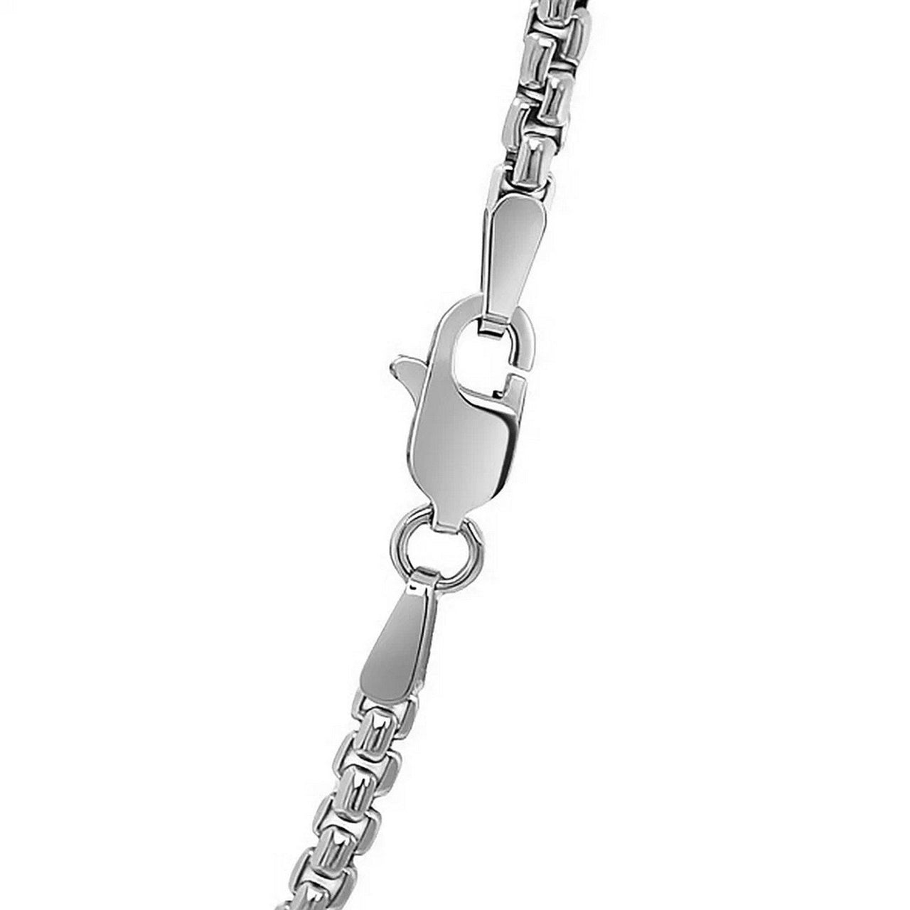 14k White Gold Solid Round Box Chain (2.5 mm) - KIAHMILLA