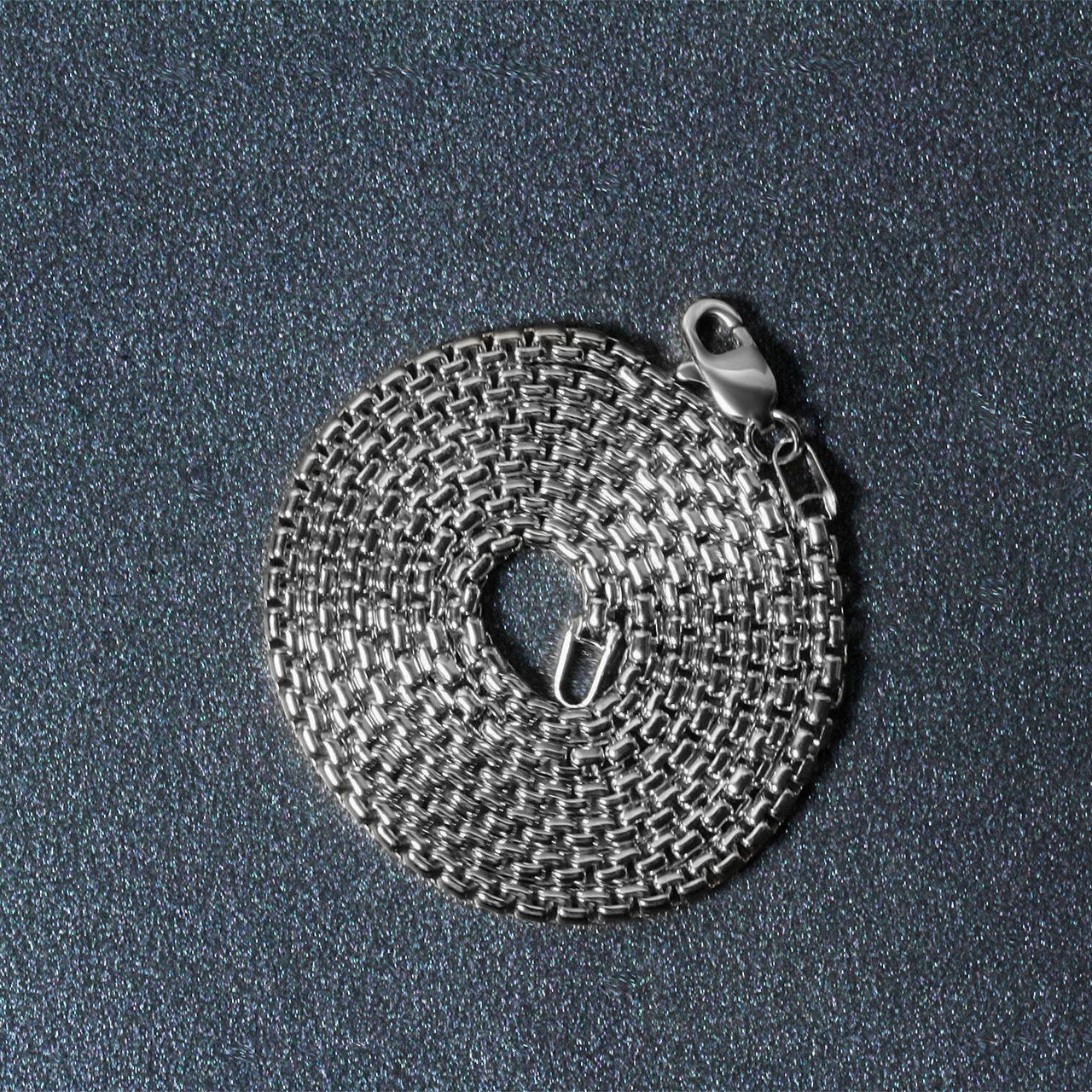 14k White Gold Solid Round Box Chain (2.5 mm) - KIAHMILLA