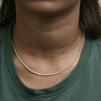 14K Yellow Gold 5.0 Cttw Lab Grown Diamond Tennis Necklace - KIAHMILLA