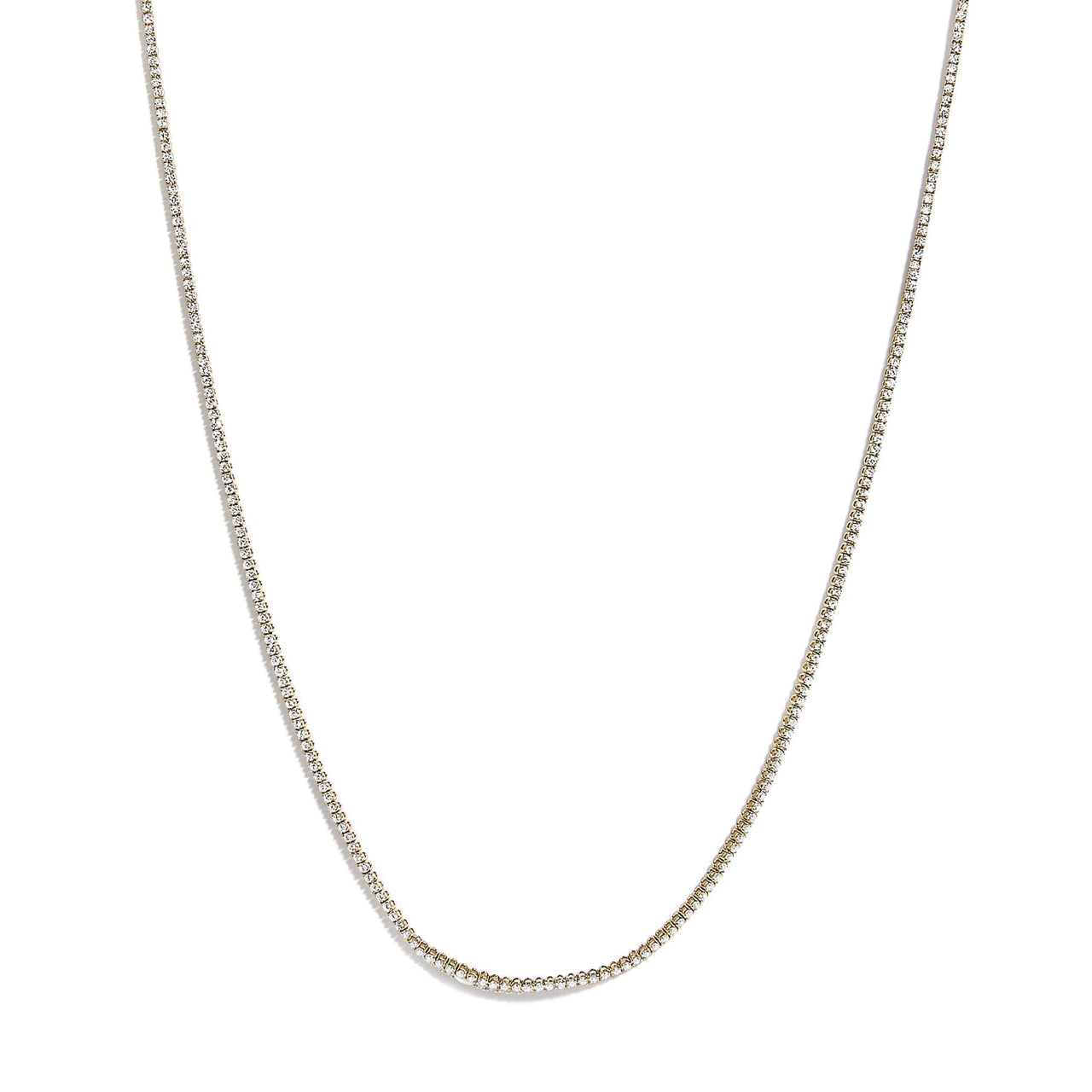 14K Yellow Gold 5.0 Cttw Lab Grown Diamond Tennis Necklace - KIAHMILLA