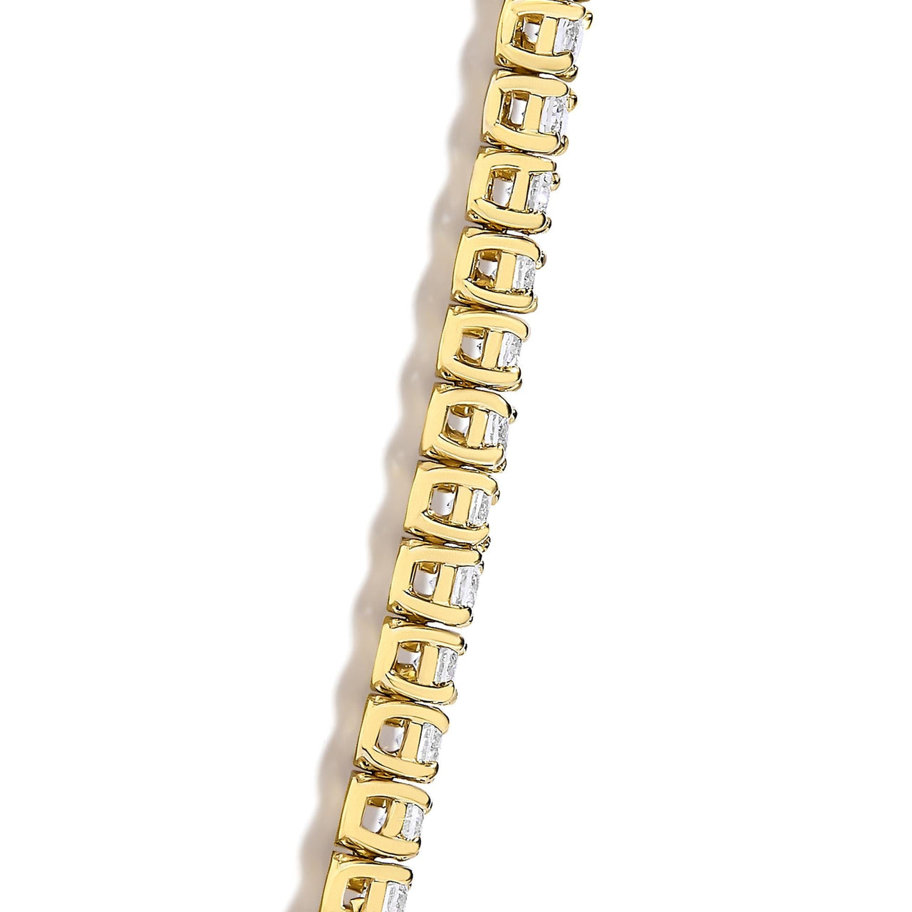 14K Yellow Gold 5.0 Cttw Lab Grown Diamond Tennis Necklace - KIAHMILLA