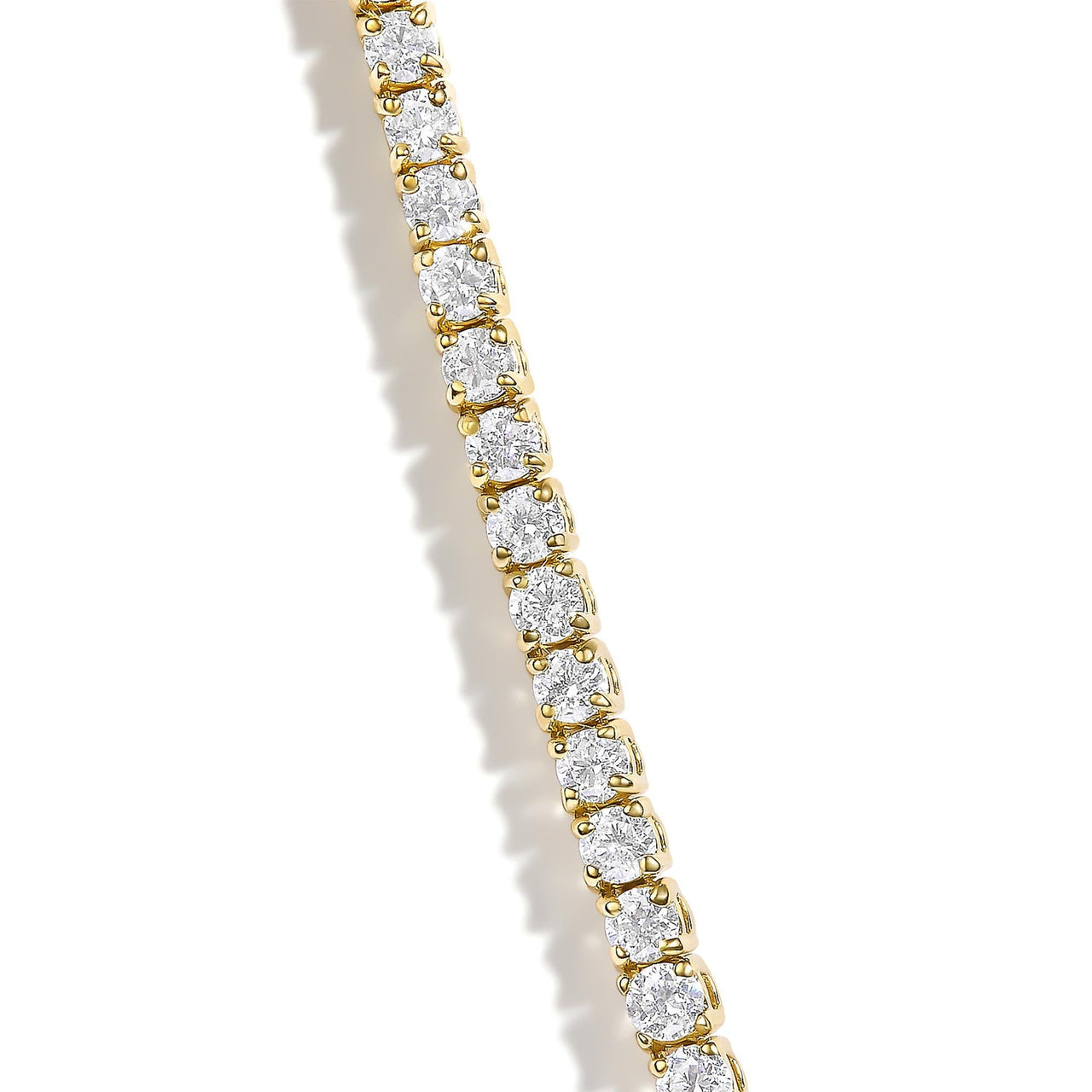 14K Yellow Gold 5.0 Cttw Lab Grown Diamond Tennis Necklace - KIAHMILLA