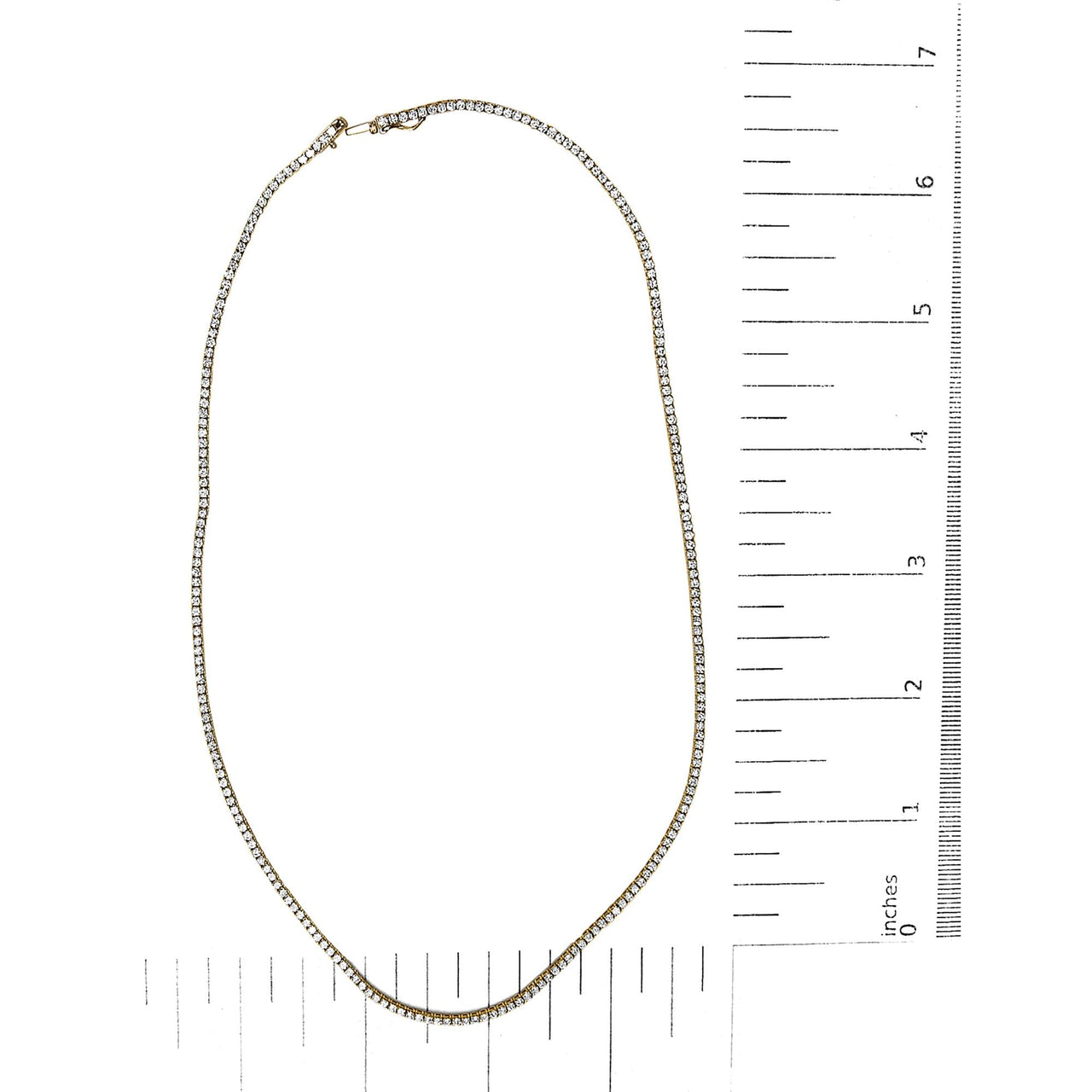 14K Yellow Gold 5.0 Cttw Lab Grown Diamond Tennis Necklace - KIAHMILLA