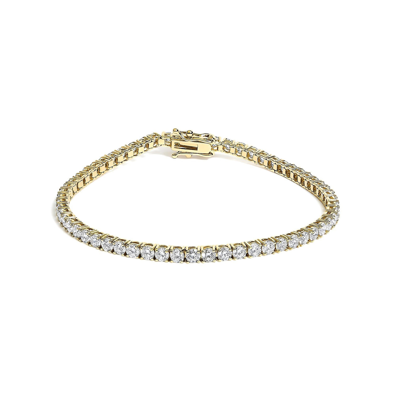14K Yellow Gold Classic 5.00 Cttw Diamond Tennis Bracelet - KIAHMILLA