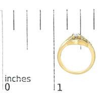 14K Yellow Gold 1.0 Cttw Princess Diamond Geometric Cocktail Ring