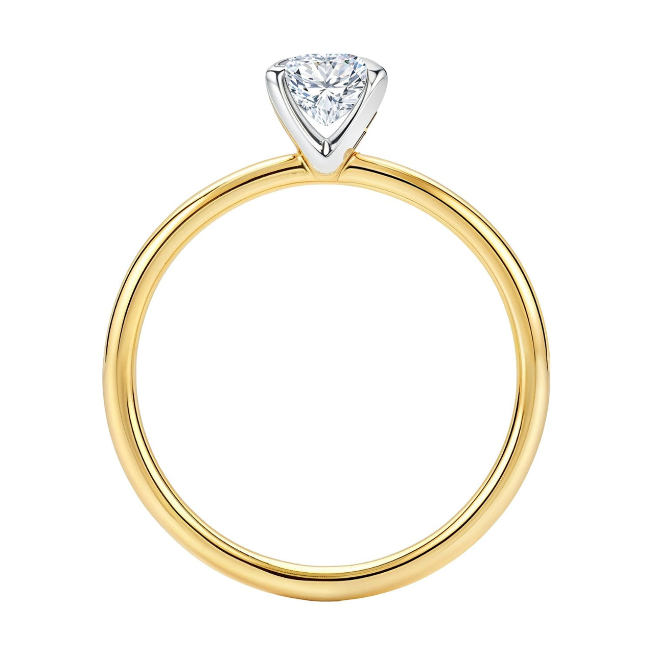 1.50Ct Emerald Lab Grown IGI G/VS1 Diamond Ring in 10K Yellow Gold - KIAHMILLA