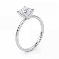 1.50Ct Princess Lab Grown IGI G/VS1 Diamond Ring in 10K White Gold - KIAHMILLA