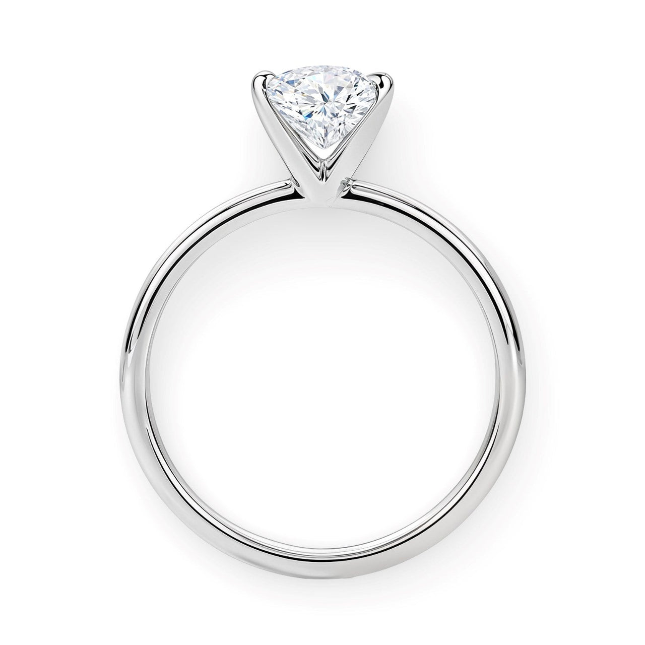 1.50Ct Princess Lab Grown IGI G/VS1 Diamond Ring in 10K White Gold - KIAHMILLA