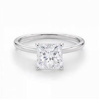 1.50Ct Princess Lab Grown IGI G/VS1 Diamond Ring in 10K White Gold - KIAHMILLA