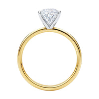 1.50Ct Princess Lab Grown IGI G/VS1 Diamond Ring in 10K Yellow Gold - KIAHMILLA
