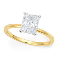 1.50Ct Radiant Lab Grown IGI G/VS1 Diamond Ring in 10K Yellow Gold - KIAHMILLA