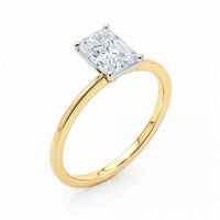 1.50Ct Radiant Lab Grown IGI G/VS1 Diamond Ring in 10K Yellow Gold - KIAHMILLA