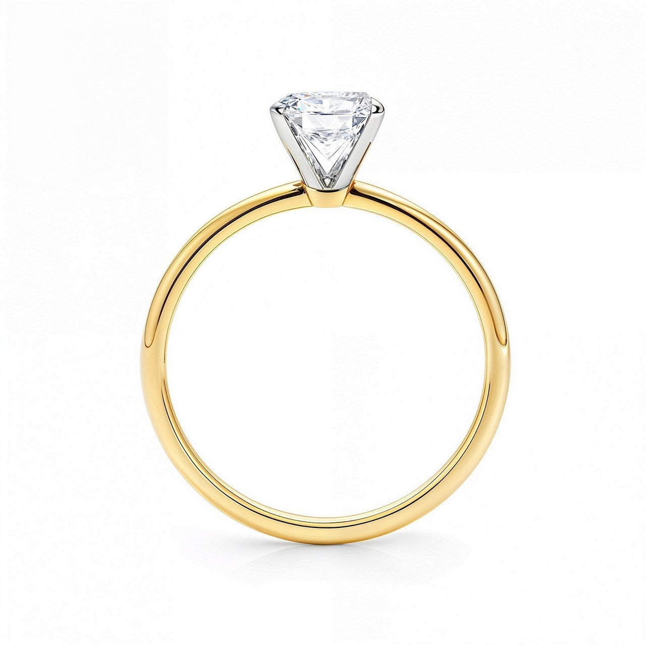 1.50Ct Radiant Lab Grown IGI G/VS1 Diamond Ring in 14K Yellow Gold - KIAHMILLA