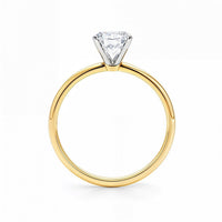 1.50Ct Radiant Lab Grown IGI G/VS1 Diamond Ring in 14K Yellow Gold - KIAHMILLA