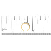 14K Yellow Gold Plated Sterling Silver 1/10 Cttw Diamond Bypass Ring