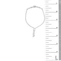 .925 Sterling Silver Created White Sapphire Knotted Twist Bolo Bracelet