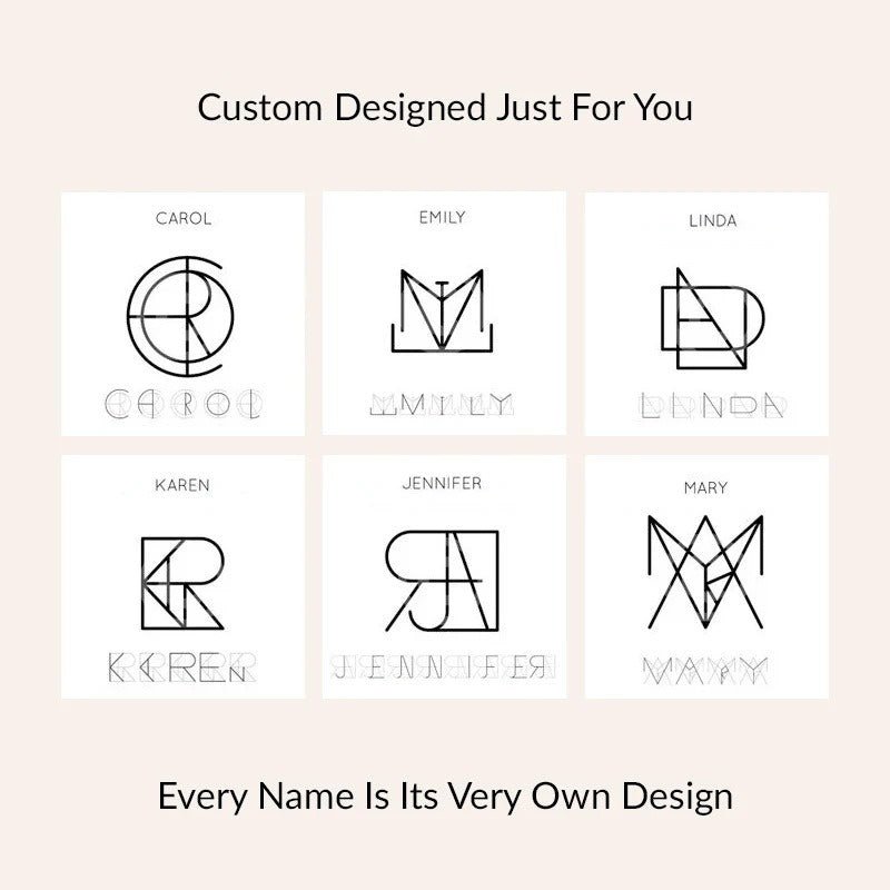 18k gold light luxury combination customized letter necklace - KIAHMILLA