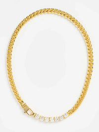 18K Gold - Plated Zircon Necklace and Bracelet Jewelry Set - Coolpeacock