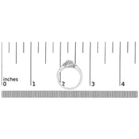 Sterling Silver 1/10 Cttw Diamond Bypass Cluster Ring