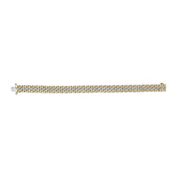 Men's 14K Yellow Gold Plated .925 Sterling Silver 1.0 Cttw Diamond Geometric Link Bracelet