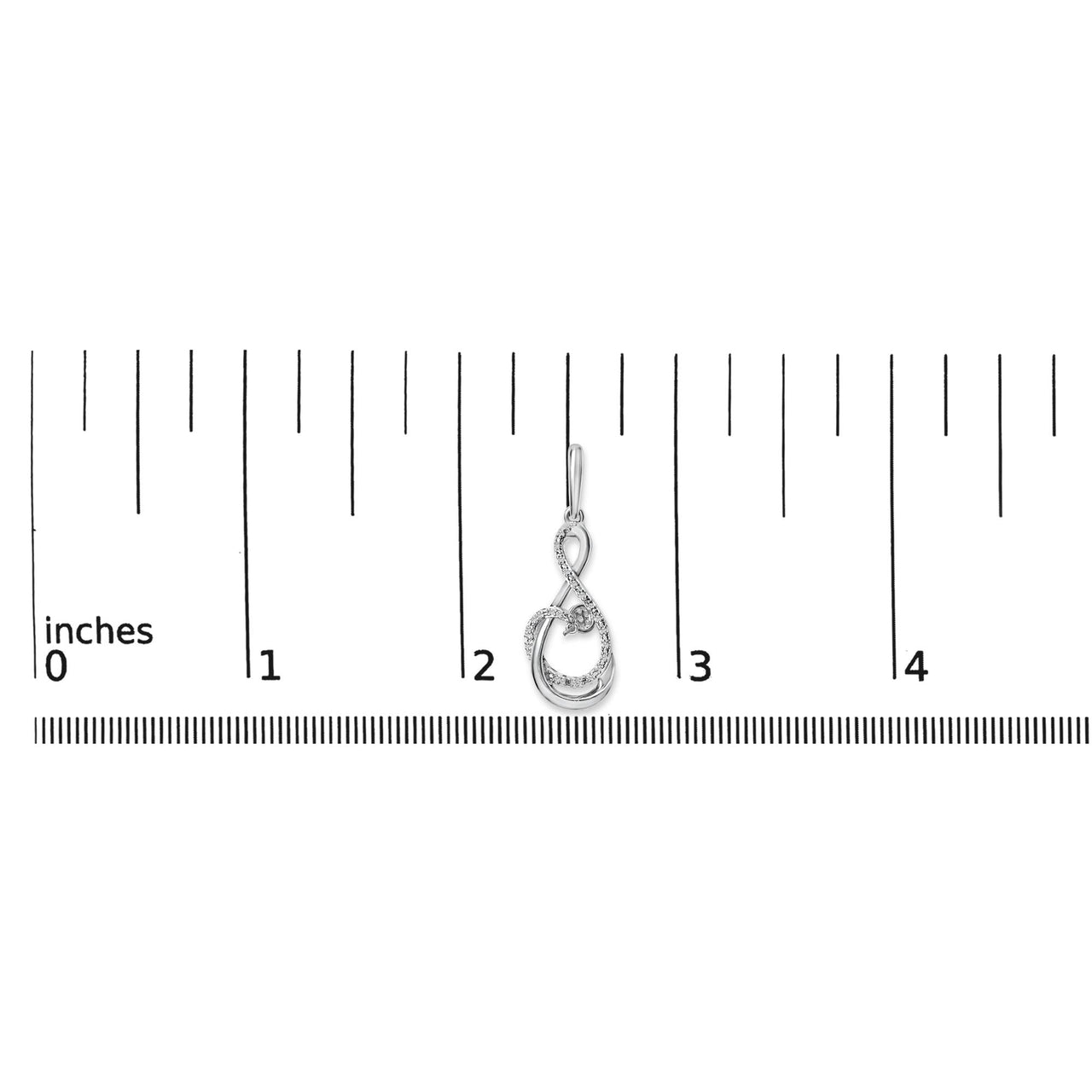 .925 Sterling Silver 1/6 Cttw Diamond Spiral Twist Drop and Dangle Earrings