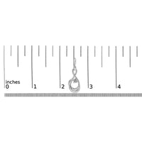 .925 Sterling Silver 1/6 Cttw Diamond Spiral Twist Drop and Dangle Earrings