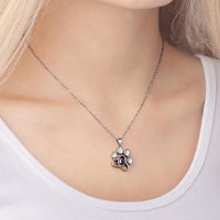 Personalized Cat Paw Colorful Photo Projection Necklace Copper