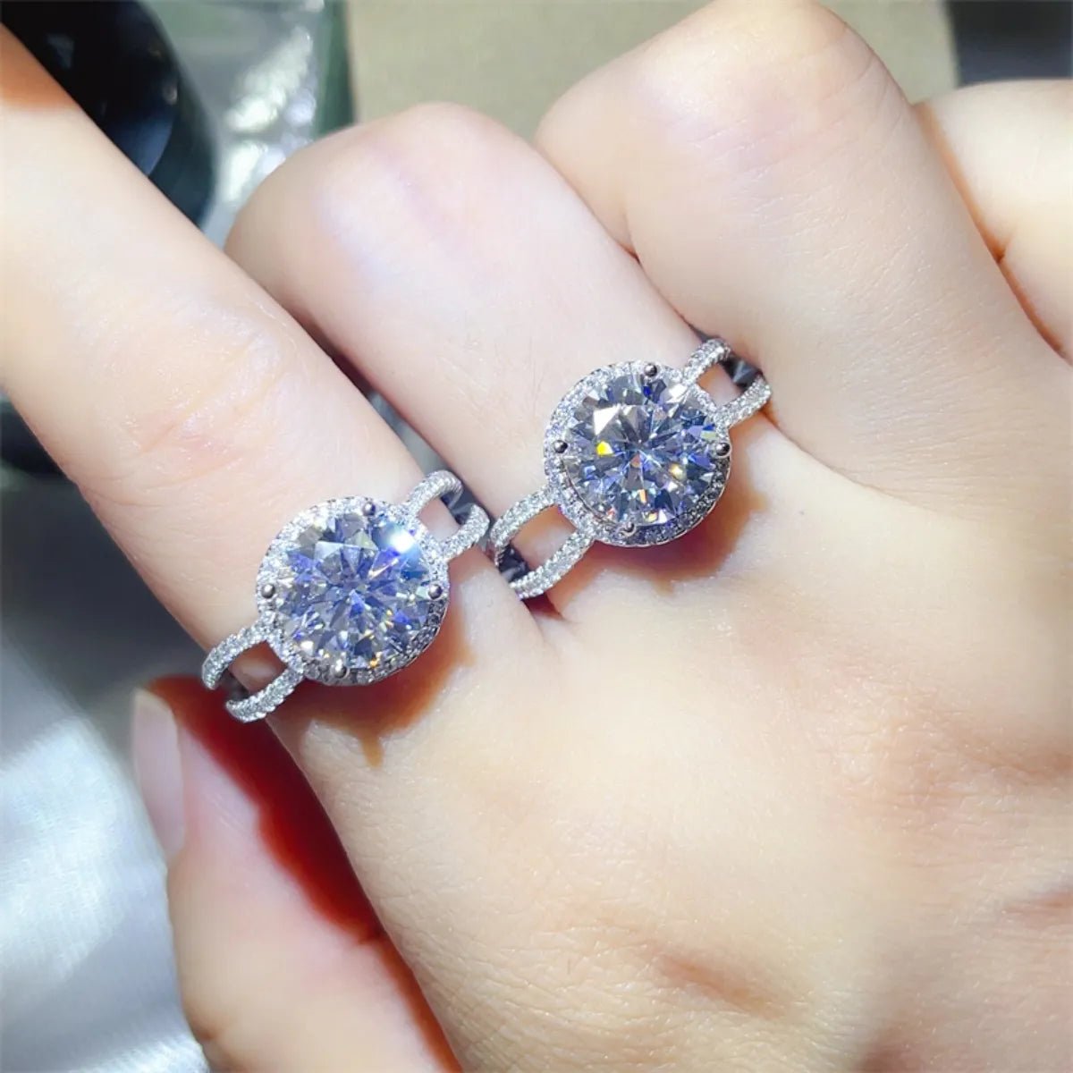 2 Carat 925 Sterling Silver Moissanite Ring - Coolpeacock