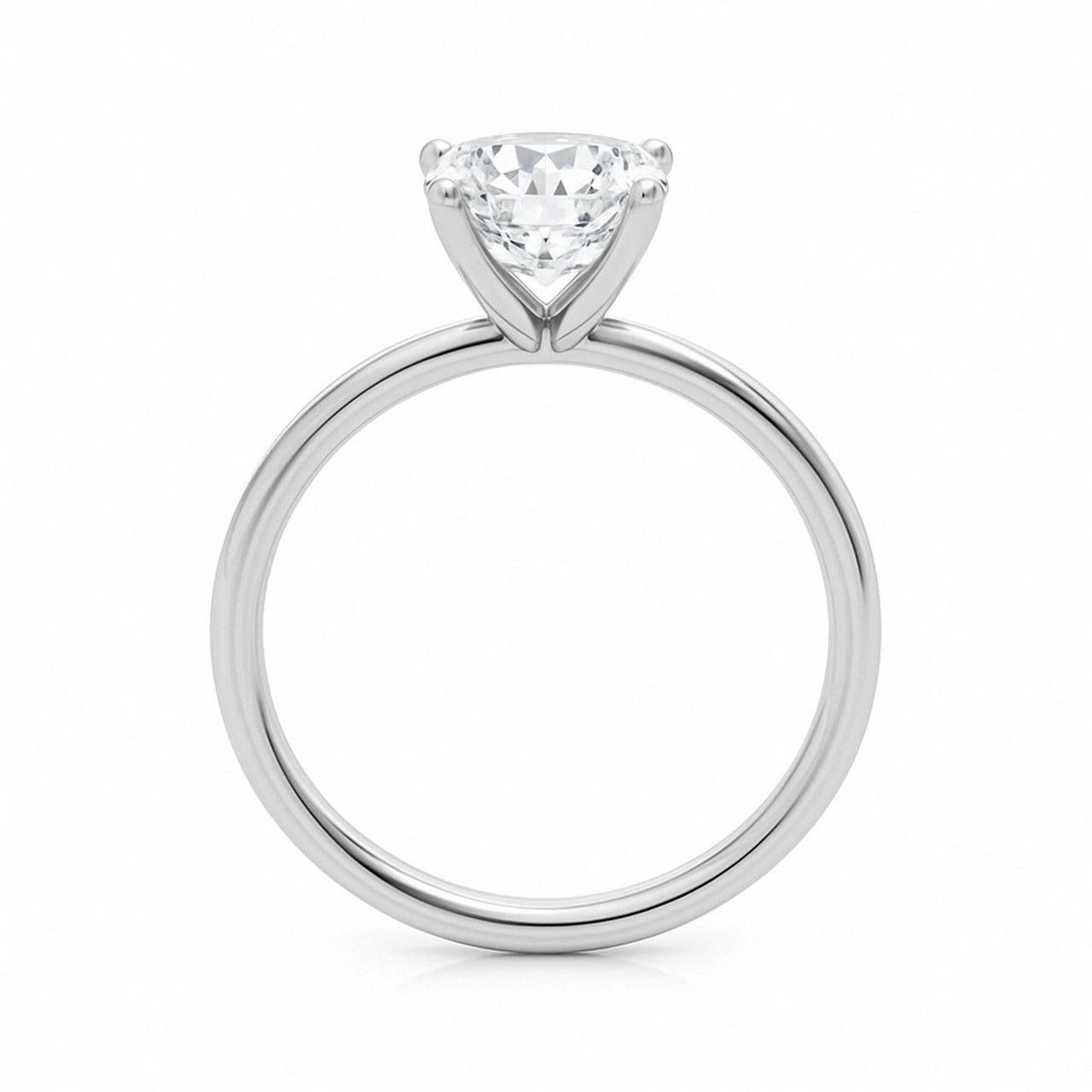2 Carat Cushion Lab Grown IGI G/VS1 Diamond Solitaire Ring in 10K White Gold - KIAHMILLA