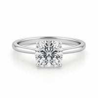 2 Carat Cushion Lab Grown IGI G/VS1 Diamond Solitaire Ring in 10K White Gold - KIAHMILLA