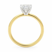 2 Carat Cushion Lab Grown IGI G/VS1 Diamond Solitaire Ring in 10K Yellow Gold - KIAHMILLA
