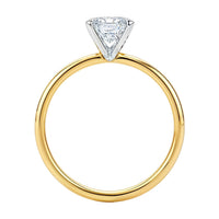 2 Carat Emerald Lab Grown IGI G/VS1 Diamond Solitaire Ring in 14K Yellow Gold - KIAHMILLA